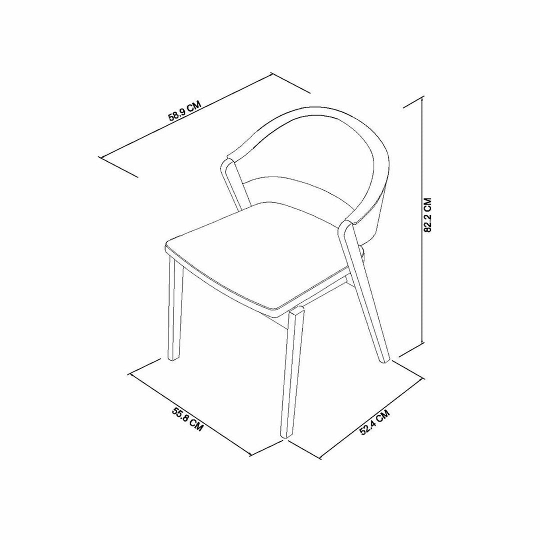 Bentley Designs Camden Peppercorn Cedar Velvet Dining Chair, 2 Pack