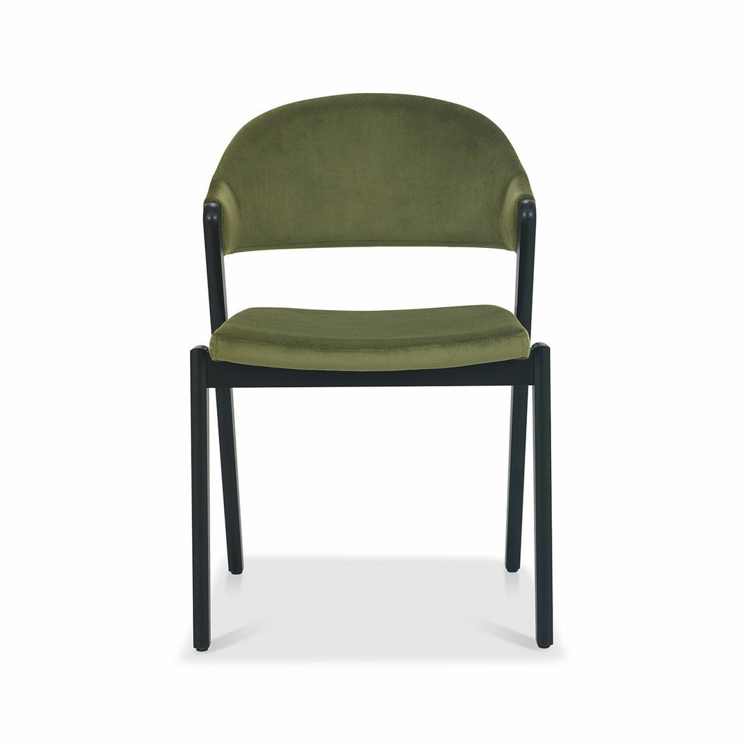 Bentley Designs Camden Peppercorn Cedar Velvet Dining Chair, 2 Pack
