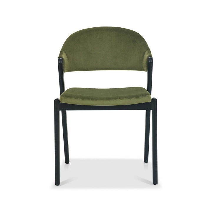 Bentley Designs Camden Peppercorn Cedar Velvet Dining Chair, 2 Pack