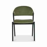 Bentley Designs Camden Peppercorn Cedar Velvet Dining Chair, 2 Pack
