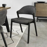 Bentley Designs Camden Peppercorn Grey Fabric Dining Chair, 2 Pack