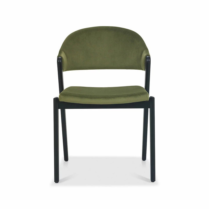Bentley Designs Camden Peppercorn Cedar Velvet Dining Chair, 2 Pack