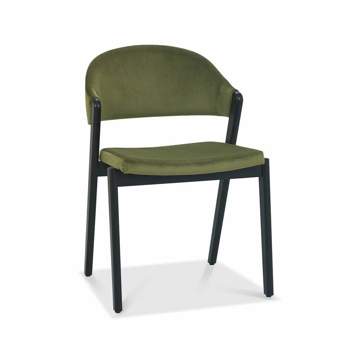 Bentley Designs Camden Peppercorn Cedar Velvet Dining Chair, 2 Pack