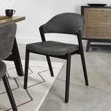 Bentley Designs Camden Peppercorn Grey Fabric Dining Chair, 2 Pack