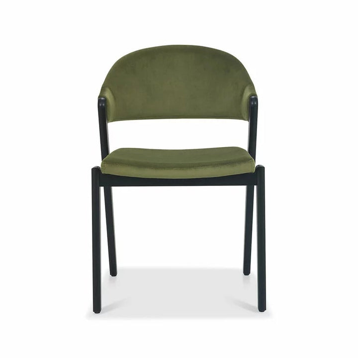 Bentley Designs Camden Peppercorn Cedar Velvet Dining Chair, 2 Pack