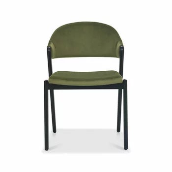 Bentley Designs Camden Peppercorn Cedar Velvet Dining Chair, 2 Pack