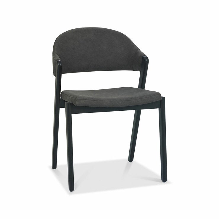 Bentley Designs Camden Peppercorn Grey Fabric Dining Chair, 2 Pack