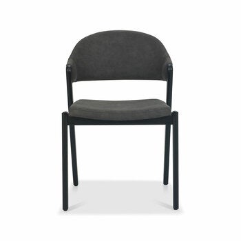 Bentley Designs Camden Peppercorn Grey Fabric Dining Chair, 2 Pack