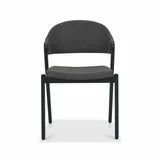 Bentley Designs Camden Peppercorn Grey Fabric Dining Chair, 2 Pack