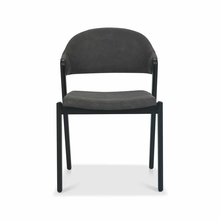 Bentley Designs Camden Peppercorn Grey Fabric Dining Chair, 2 Pack
