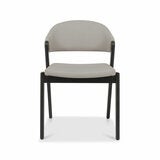 Bentley Designs Camden Peppercorn Light Grey Leather Dining Chair, 2 Pack