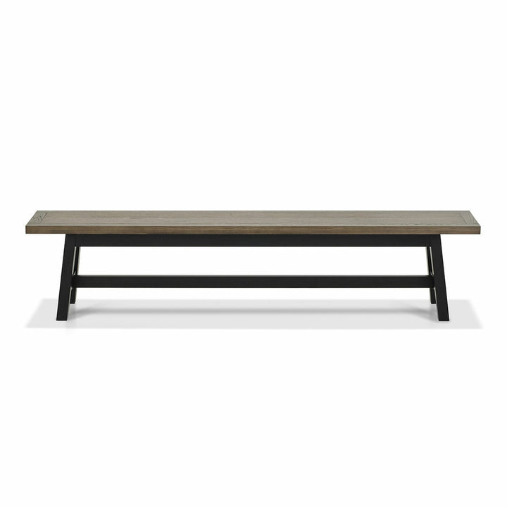 Bentley Designs Camden Weathered Oak &amp; Peppercorn Large Bench, 220cm