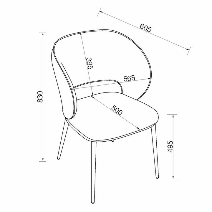 Bentley Designs Luca Beige Faux Leather Dining Chair, 2 Pack