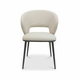 Bentley Designs Luca Beige Faux Leather Dining Chair, 2 Pack