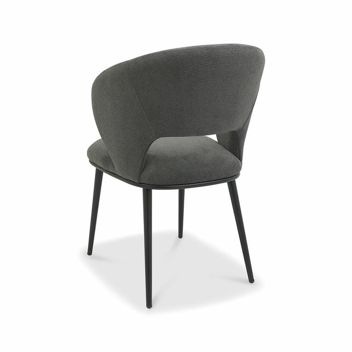 Bentley Designs Luca Grey Fabric Dining Chair, 2 Pack