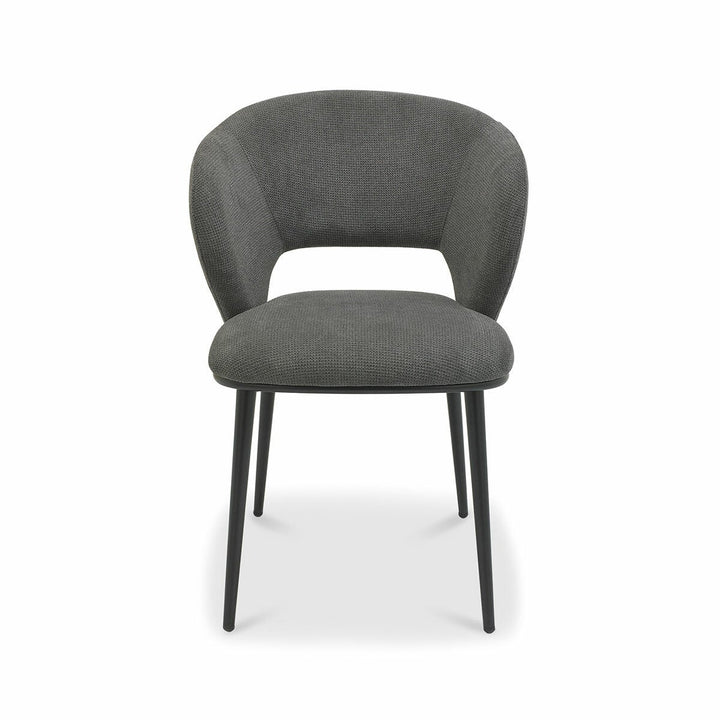 Bentley Designs Luca Grey Fabric Dining Chair, 2 Pack