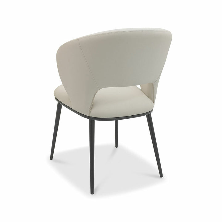 Bentley Designs Luca Beige Faux Leather Dining Chair, 2 Pack