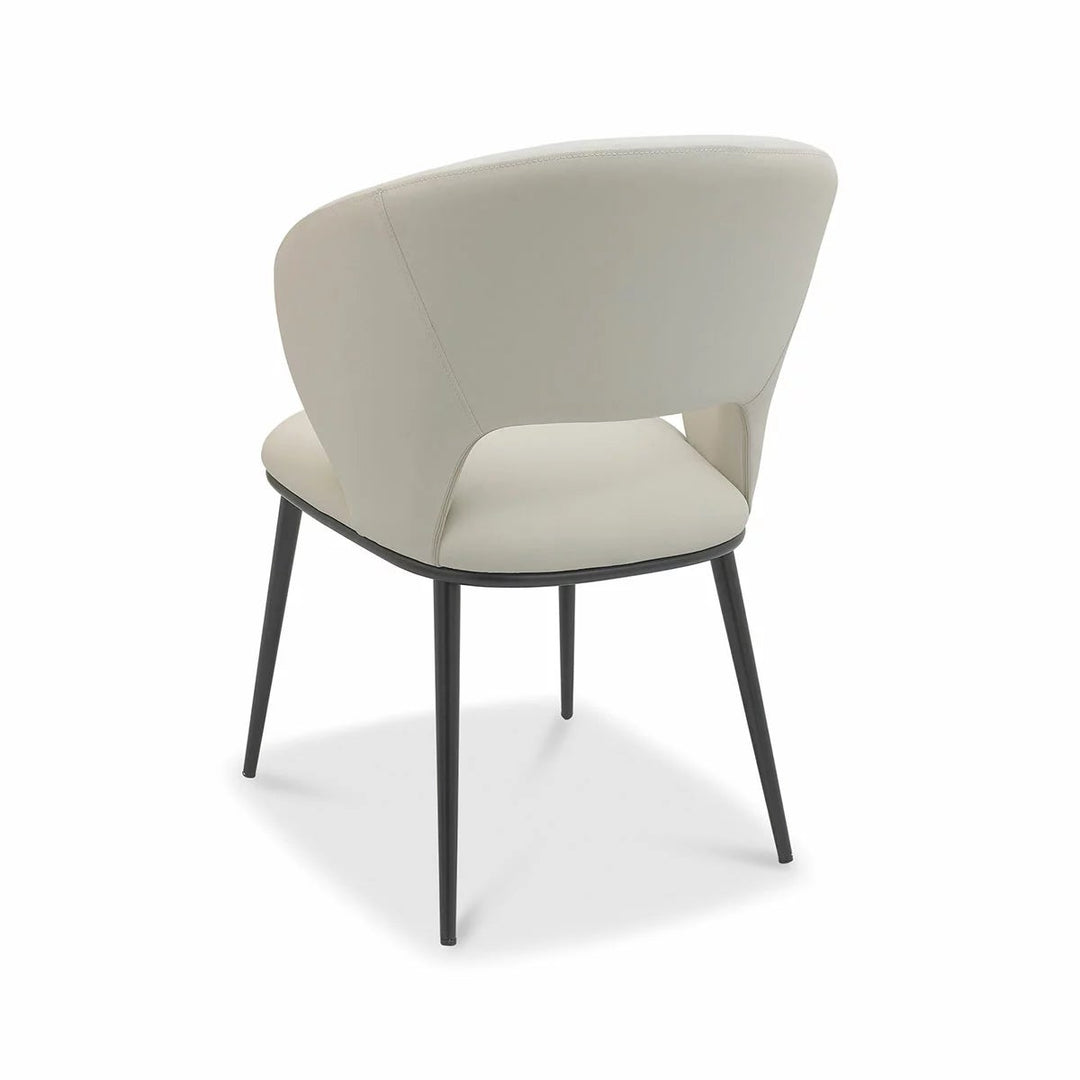 Bentley Designs Luca Beige Faux Leather Dining Chair, 2 Pack