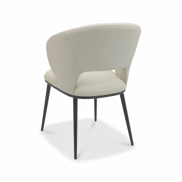 Bentley Designs Luca Beige Faux Leather Dining Chair, 2 Pack