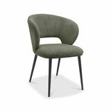 Bentley Designs Luca Green Fabric Dining Chair, 2 Pack