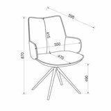 Bentley Designs Rowan Grey Fabric Dining Chair