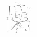 Bentley Designs Rowan Grey Fabric Dining Chair