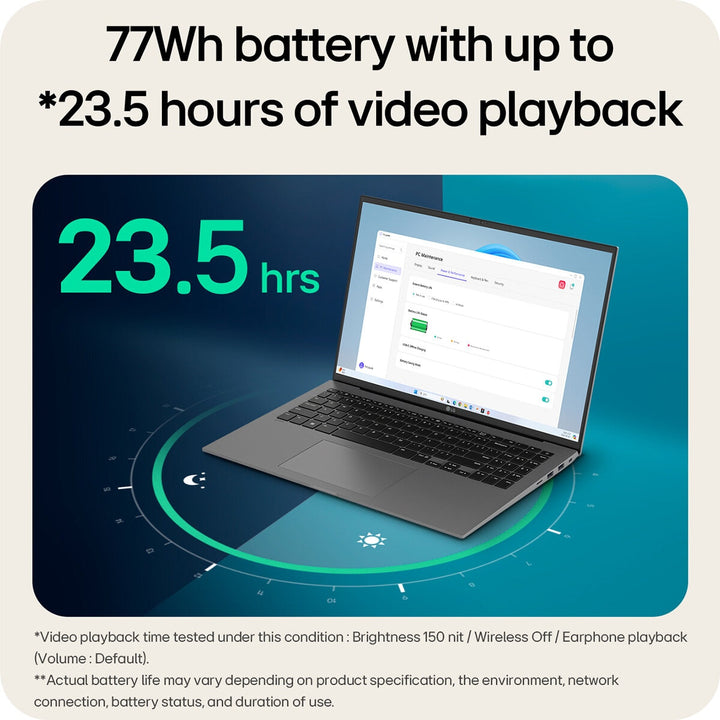 LG gram, Intel Core Ultra 7, 16GB RAM, 1TB SSD, 16 Inch Laptop, 16Z90T-G.AA78A11