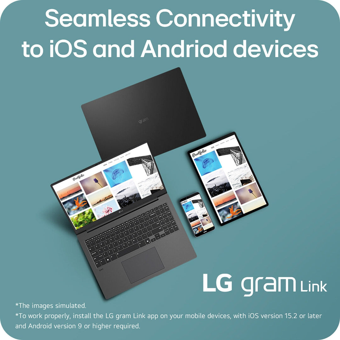 LG gram, Intel Core Ultra 7, 16GB RAM, 1TB SSD, 16 Inch Laptop, 16Z90T-G.AA78A11