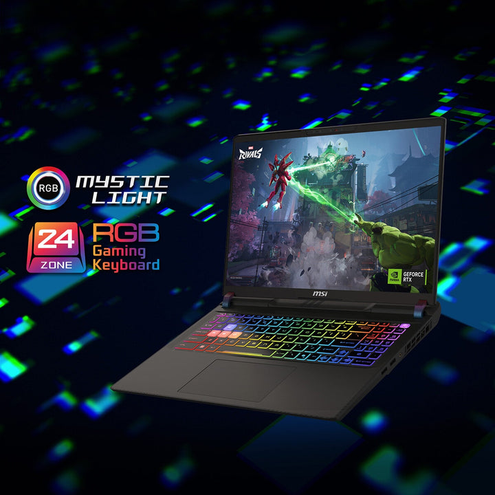 MSI Vector 16 HX AI A2XW, Intel Core Ultra 9, 32GB RAM, 1TB SSD, NVIDIA GeForce RTX 5080, 16 Inch Gaming Laptop, 9S7-15M352-006