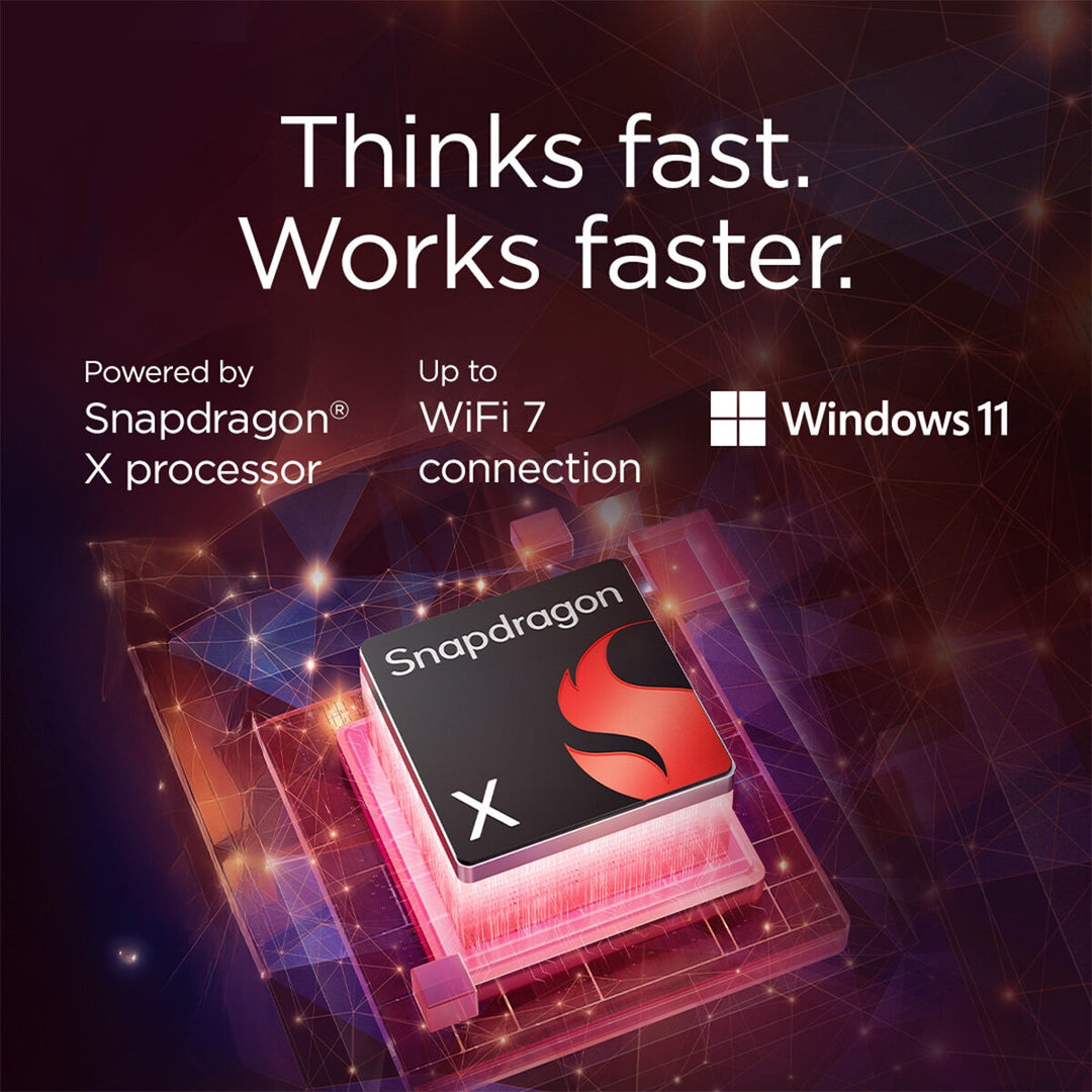 Lenovo IdeaPad Slim 3, Copilot+ PC, Snapdragon X, 16GB RAM, 1TB SSD, 15.3 Inch Laptop, 83N3002CUK