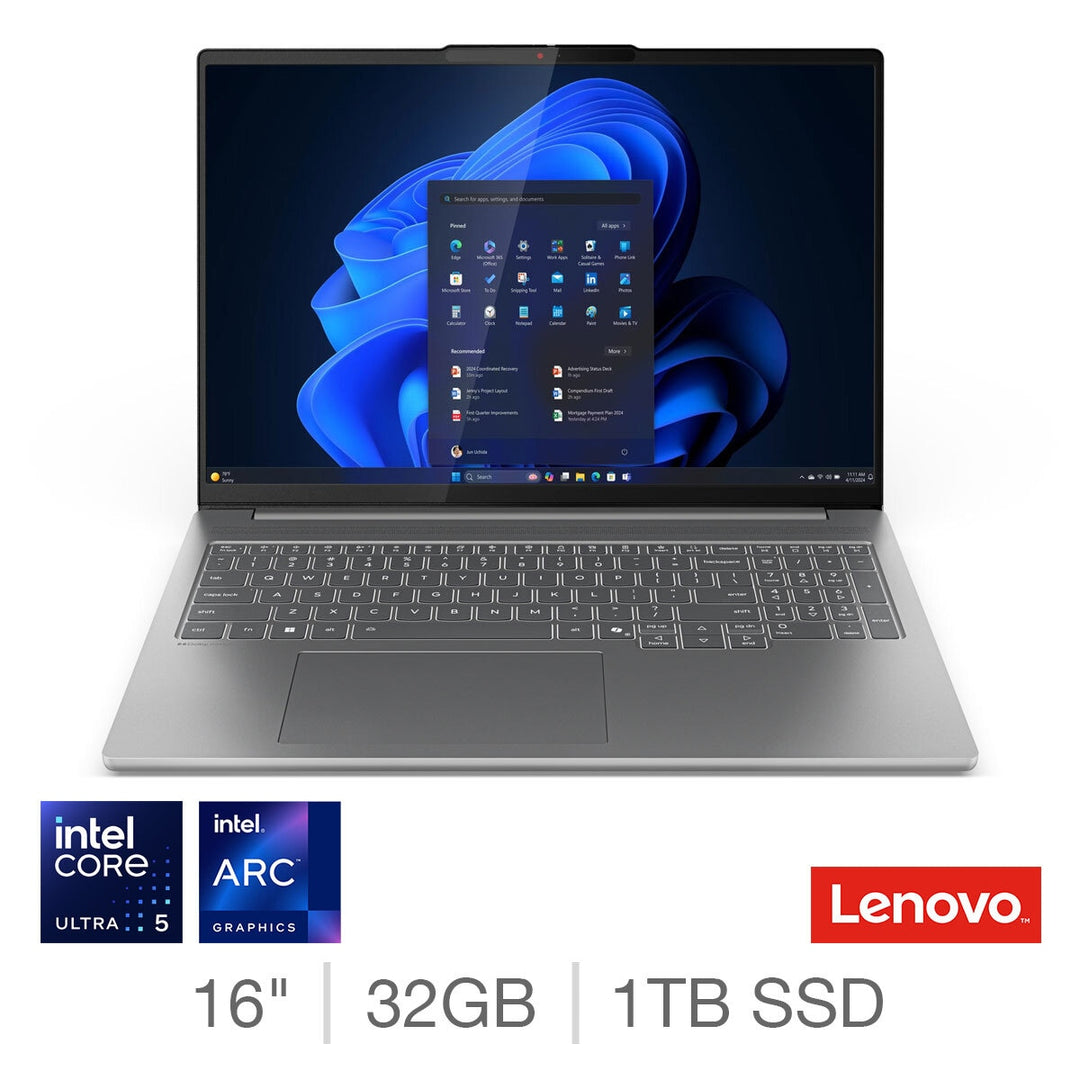 Lenovo IdeaPad Pro 5, Intel Core Ultra 5, 32GB RAM, 1TB, 16 Inch OLED Laptop, 83JM004DUK