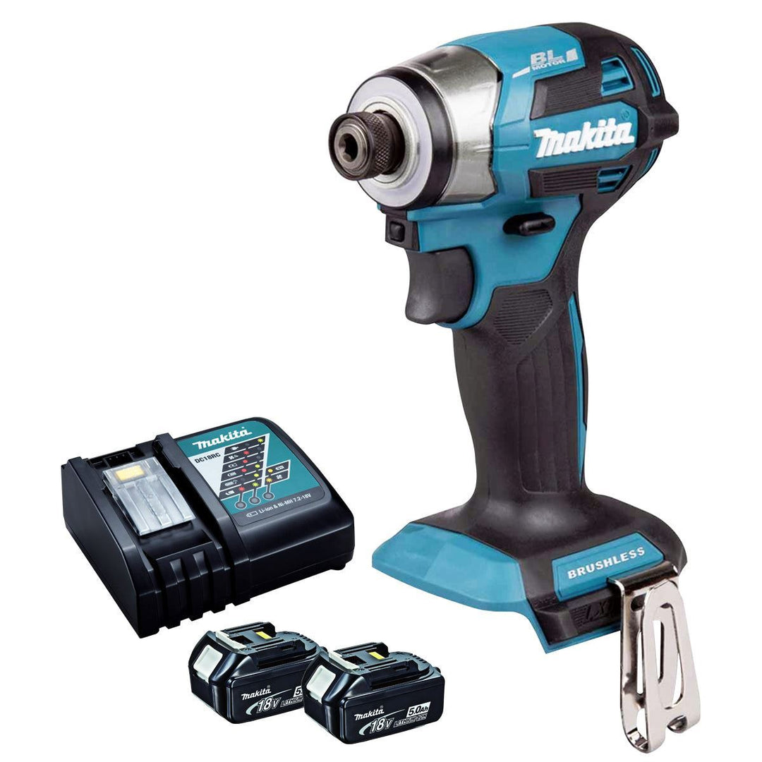Makita DTD173Z 18V LXT Brushless Impact Driver With 2 x 5.0Ah Battery &amp; Charger