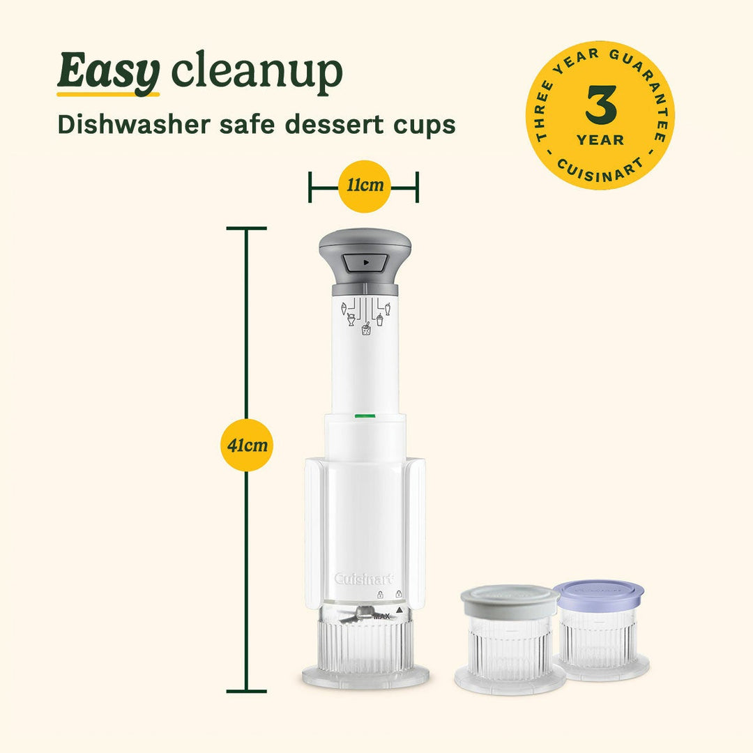 Cuisinart Freezer Wand &amp; Ice Cream Maker With 6 Dessert Tubs