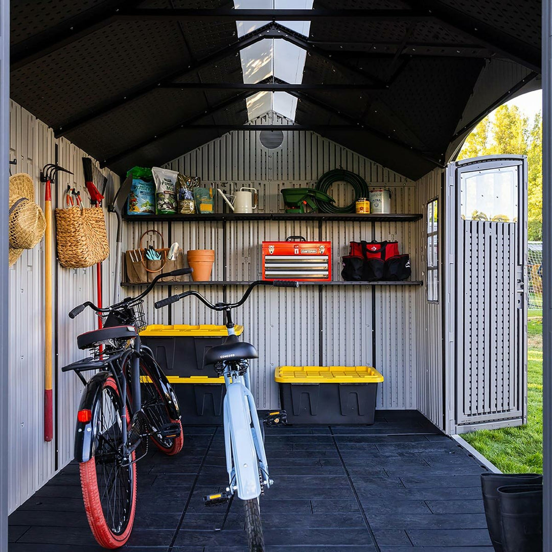 Lifetime 10ft x 8ft (3 x 2.4m) Dual Entry Outdoor Storage Shed - Model 60467
