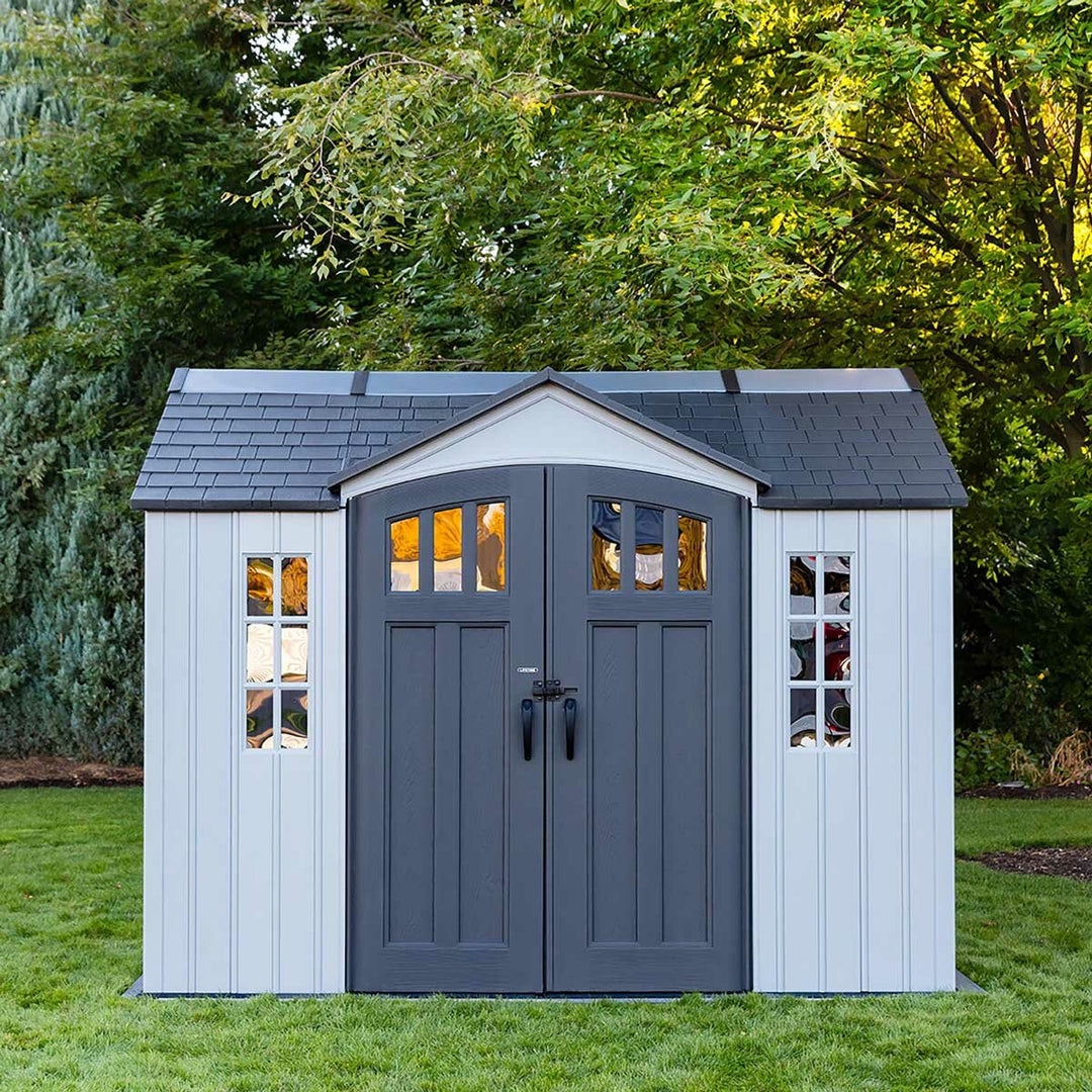 Lifetime 10ft x 8ft (3 x 2.4m) Dual Entry Outdoor Storage Shed - Model 60467