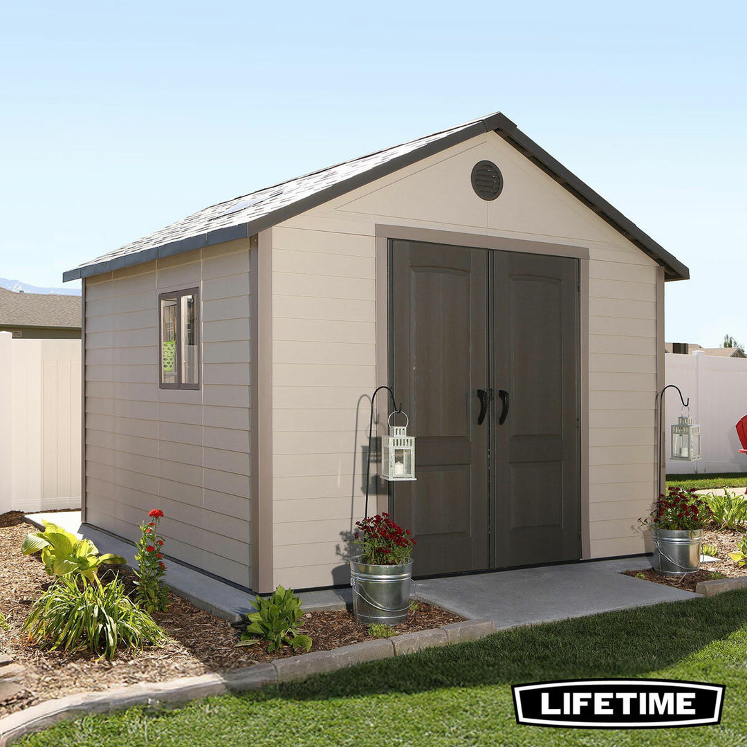 Lifetime 11 x 11ft (3.3 x 3.3m) Outdoor Storage Shed - Model 6433