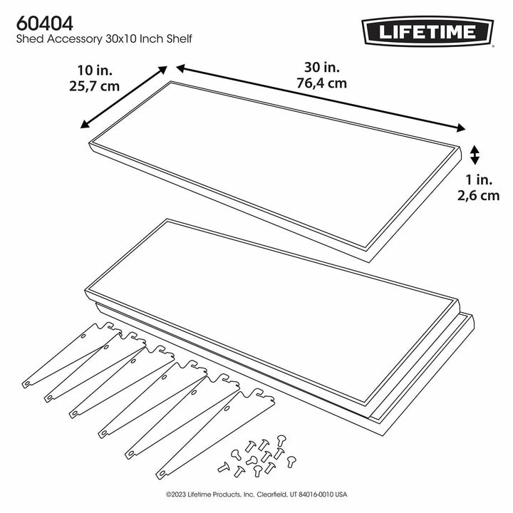 Lifetime 3 Piece Shelf Accessory Kit - Model 60404