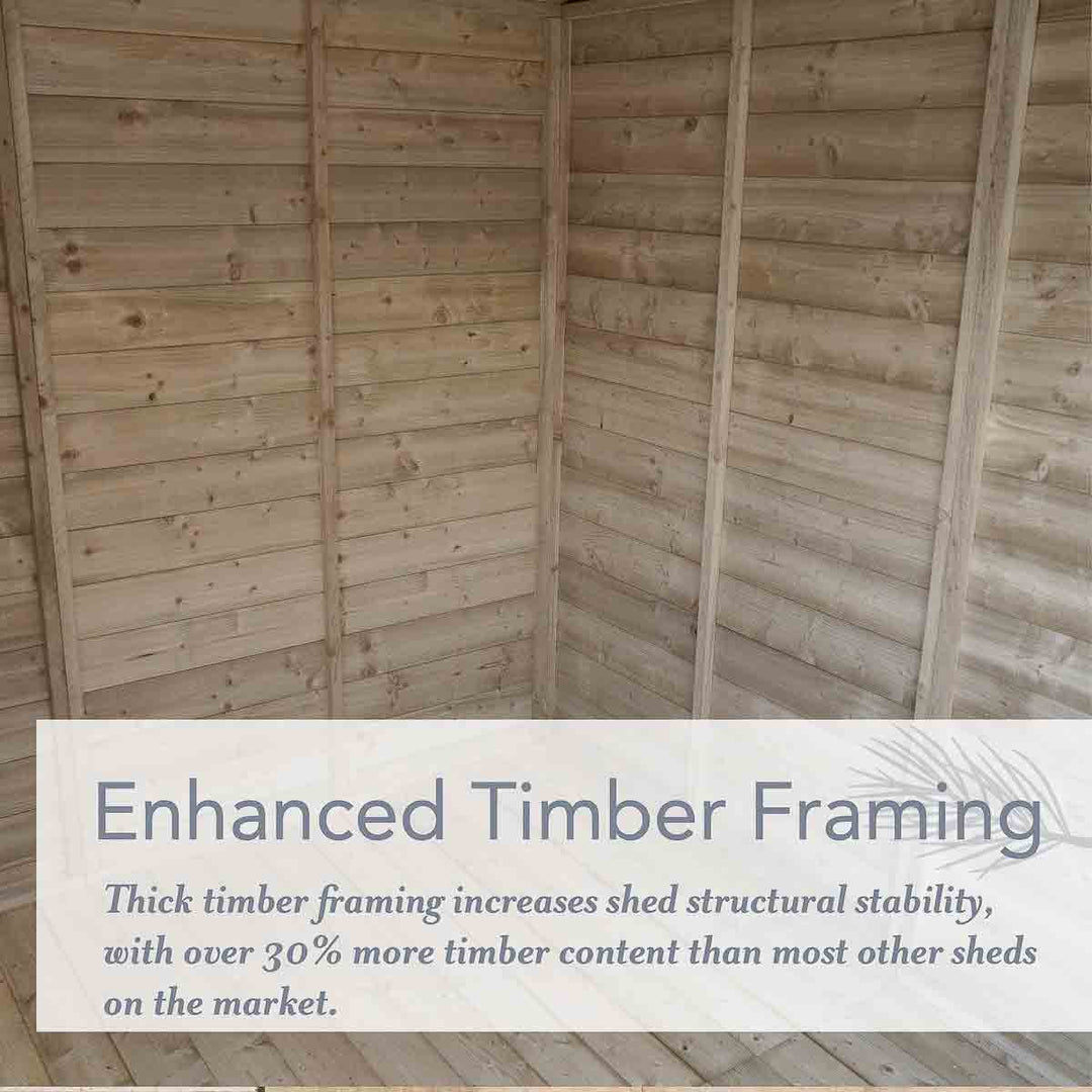 Forest Garden Beckwood 8x6 Pent Shed - No Windows