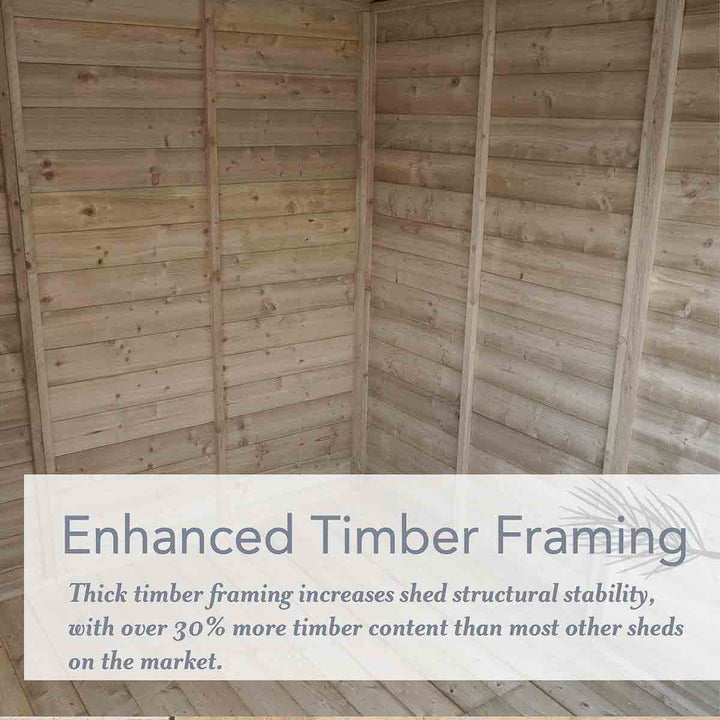 Forest Garden Beckwood 8x6 Pent Shed - No Windows