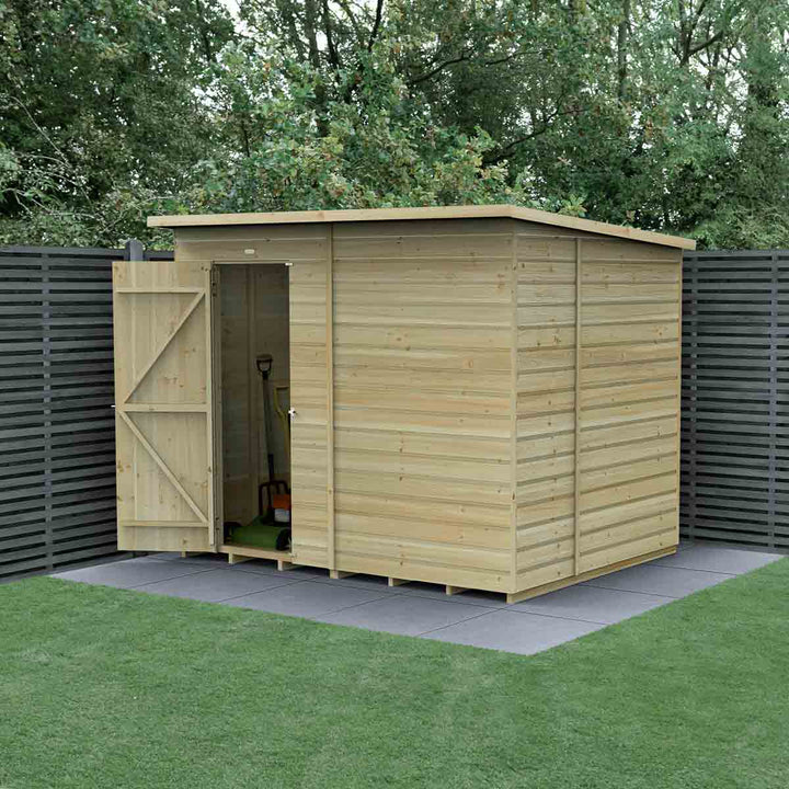 Forest Garden Beckwood 8x6 Pent Shed - No Windows