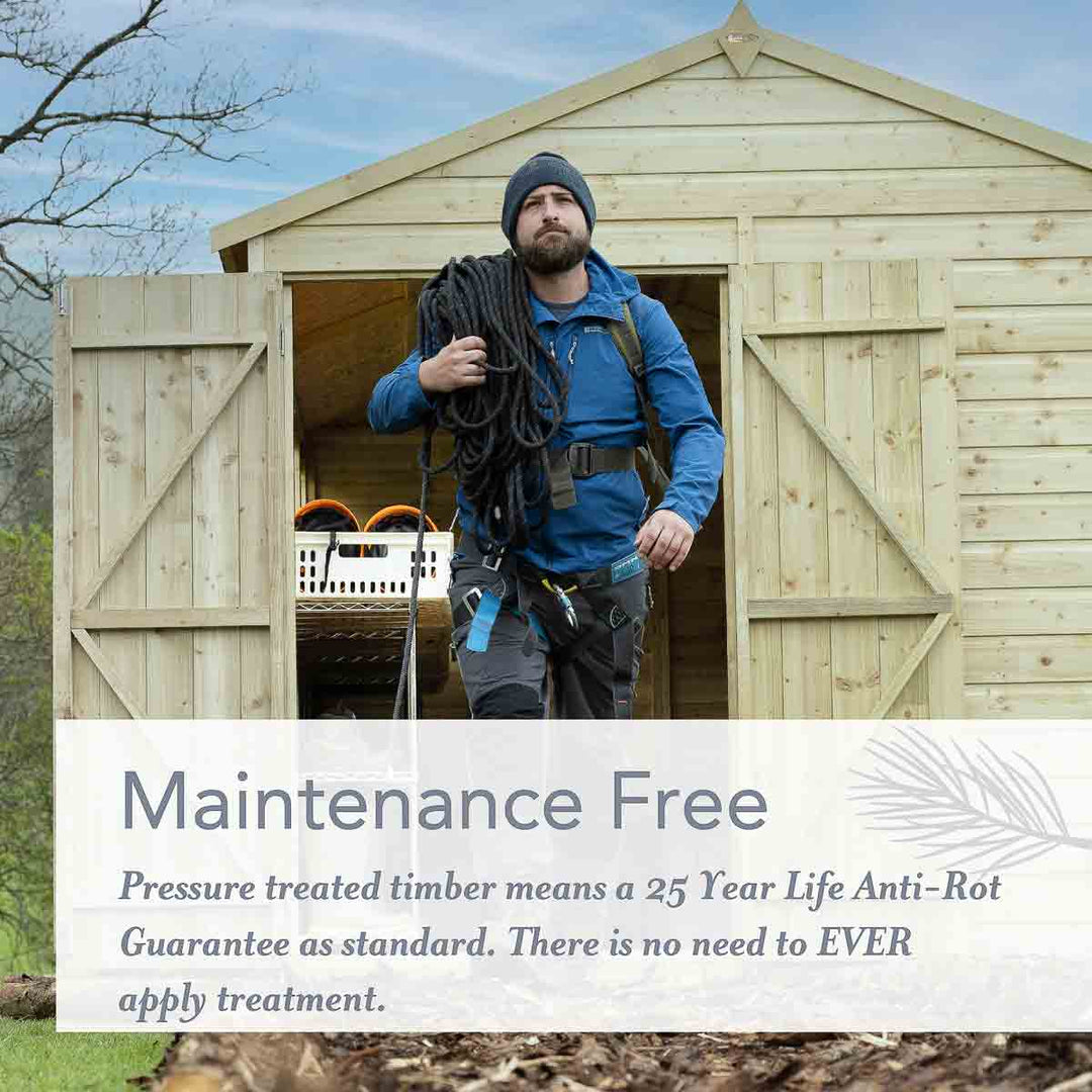 Forest Garden Beckwood 8x6 Pent Shed - No Windows