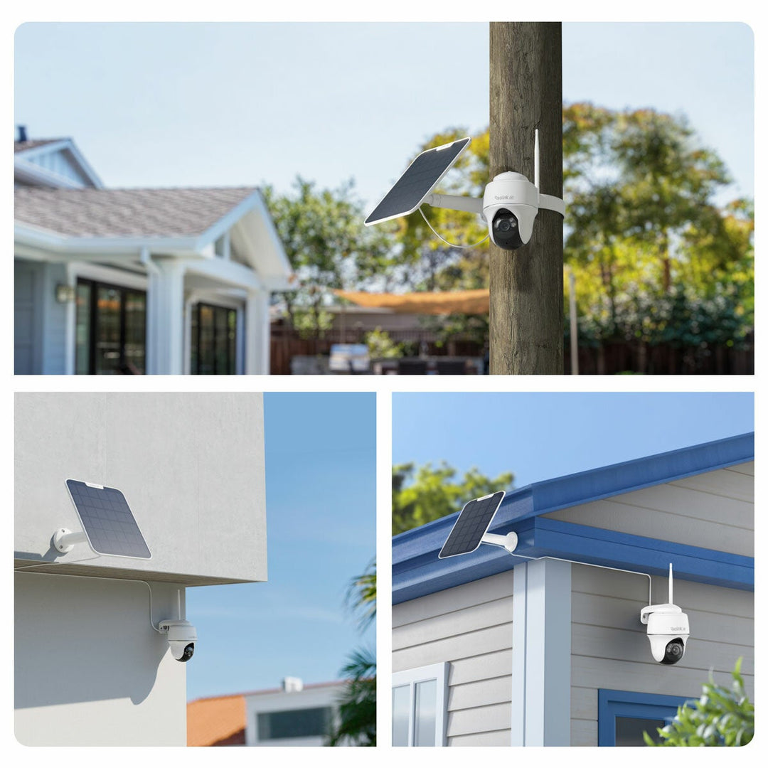 Reolink Argus PT Ultra 4K 8MP Wireless Pan &amp; Tilt Solar/Battery Camera with Spotlights + 64GB SD Card - 2 Pack