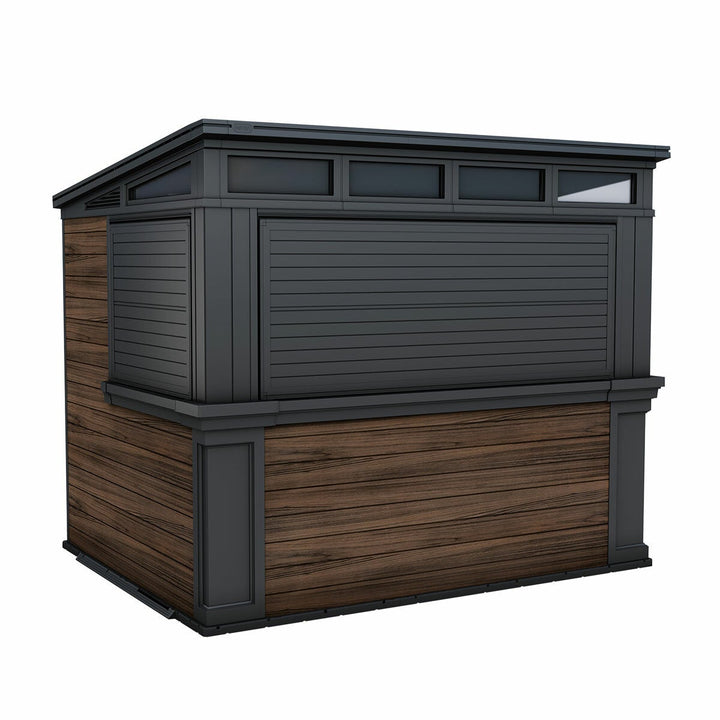 Keter Rosewood 9.1ft x 6.8ft (2.8 x 2.1m) Garden Bar Shed