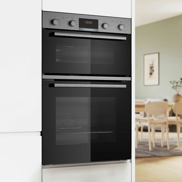 Bosch Series 4 MBA533BS3B Built In Double Oven, A Rated in Silver