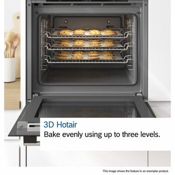 Bosch Series 4 MBA533BB3B, Built In Double Oven, A Rated in Black