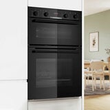 Bosch Series 4 MBA533BB3B, Built In Double Oven, A Rated in Black
