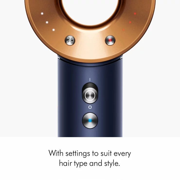 Dyson Supersonic Hair Dryer Straight+Wavy in Prussian Blue/Rich Copper