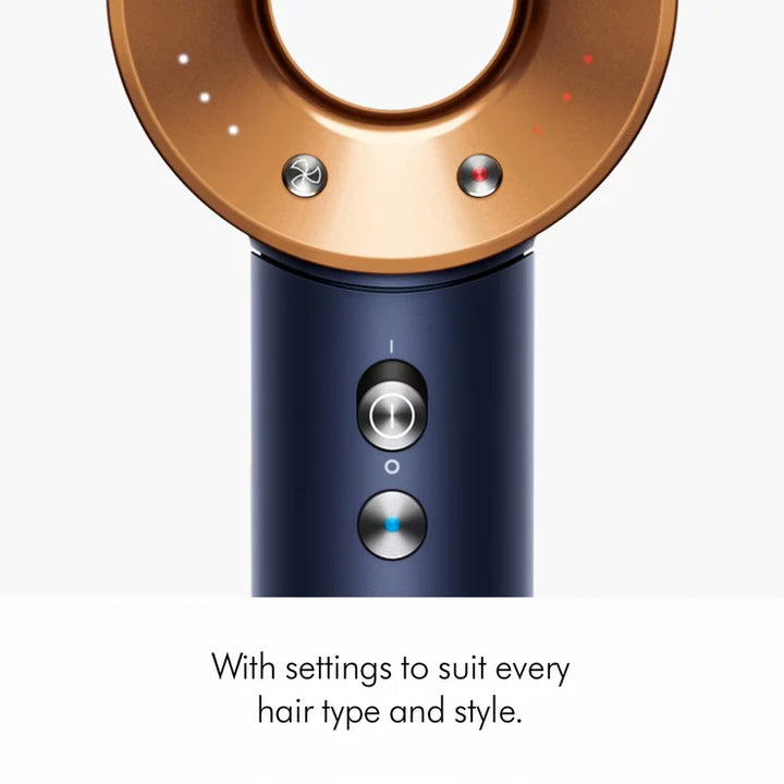 Dyson Supersonic Hair Dryer Straight+Wavy in Prussian Blue/Rich Copper