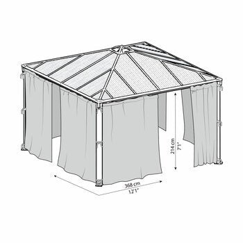 Palram Canopia Netting Set for Palermo Gazebos