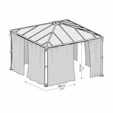 Palram Canopia Netting Set for Palermo Gazebos